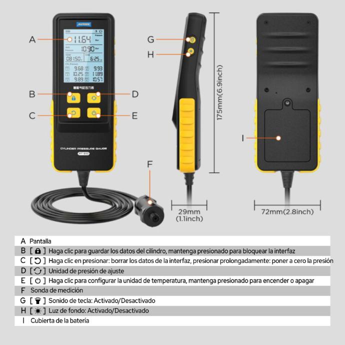 PT610 AUTOOL MEDIDOR DE COMPRESIÓN DIGITAL COLOMBIA