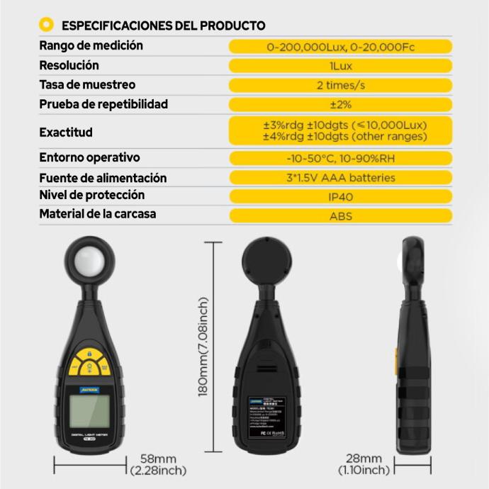 TE301 AUTOOL LUXÓMETRO – MEDIDOR DE LUZ DIGITAL COLOMBIA TE301 AUTOOL LUXÓMETRO – MEDIDOR DE LUZ DIGITAL COLOMBIA