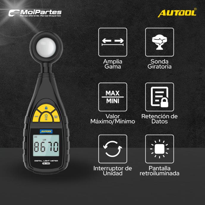TE301 AUTOOL LUXÓMETRO – MEDIDOR DE LUZ DIGITAL COLOMBIA TE301 AUTOOL LUXÓMETRO – MEDIDOR DE LUZ DIGITAL COLOMBIA