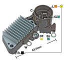 REGULADOR TOYOTA CELICA MV HONDA CIVIC MV LAND ROVER 12 CONECTOR REDONDO 3 C-IG-L TIPO NIPPONDENSO