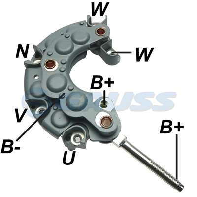 RECTIFICADOR ISUZU SUZUKI TOYOTA SWIFT 120AMP 6X50A TIPO DENSO
