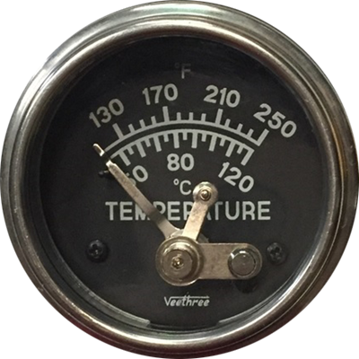 MARCADOR TEMPERATURA AGUA MECANICO 200" 5.08M SISTEMA MORPHY ARO CROMADO
