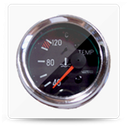 MARCADOR TEMPERATURA AGUA ELECTRICO 12V 40Ø-120Ø ARO CROMADO