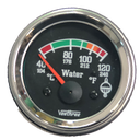 MARCADOR TEMPERATURA AGUA ELECTRICO 12V 40Ø-120Ø ESCALA COLOR ARO CROMADO