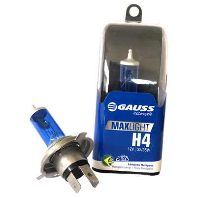 BOMBILLO HALOGENO H4 P43 12V 3535W FARO MAXLIGHT 110% MAS LUZ 5000K PREMIUM