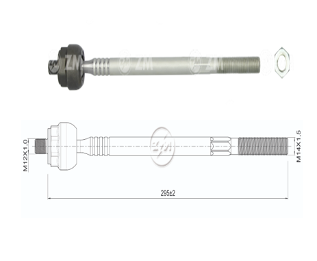 TERMINAL AXIAL RENAULT MEGANE - I 1996 - 2003 SCENIC L:295RC:M12-1 00RP:M14-1 50TP:51N.MTC86N.M 