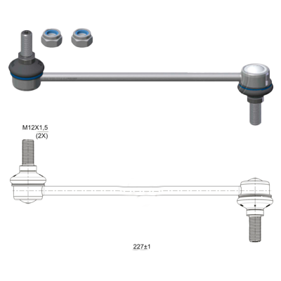 BIELETA BARRA ESTAB. DEL DER FORD RANGER 13 16