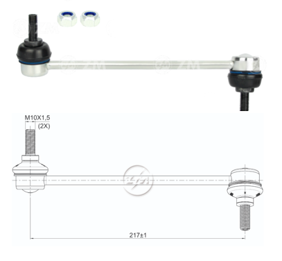 BIELETA BARRA ESTAB. DEL DER HYUNDAI I20 PB - PT 2008 - 2014 LC:217RP:M10-1 50TC46N.M 