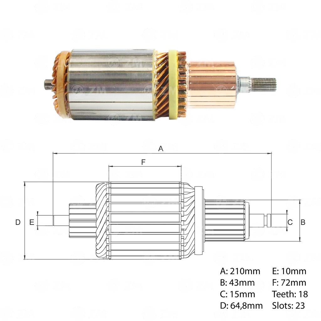 INDUCIDO ARRANQUE CHEVROLET NPR SSANGYONG KIA BESTA TOYOTA HILUX LAND CRUISER SUZUKI VITARA. TIPO DENSO RELACIONADO 2.0KW 12V 19ESTRIAS