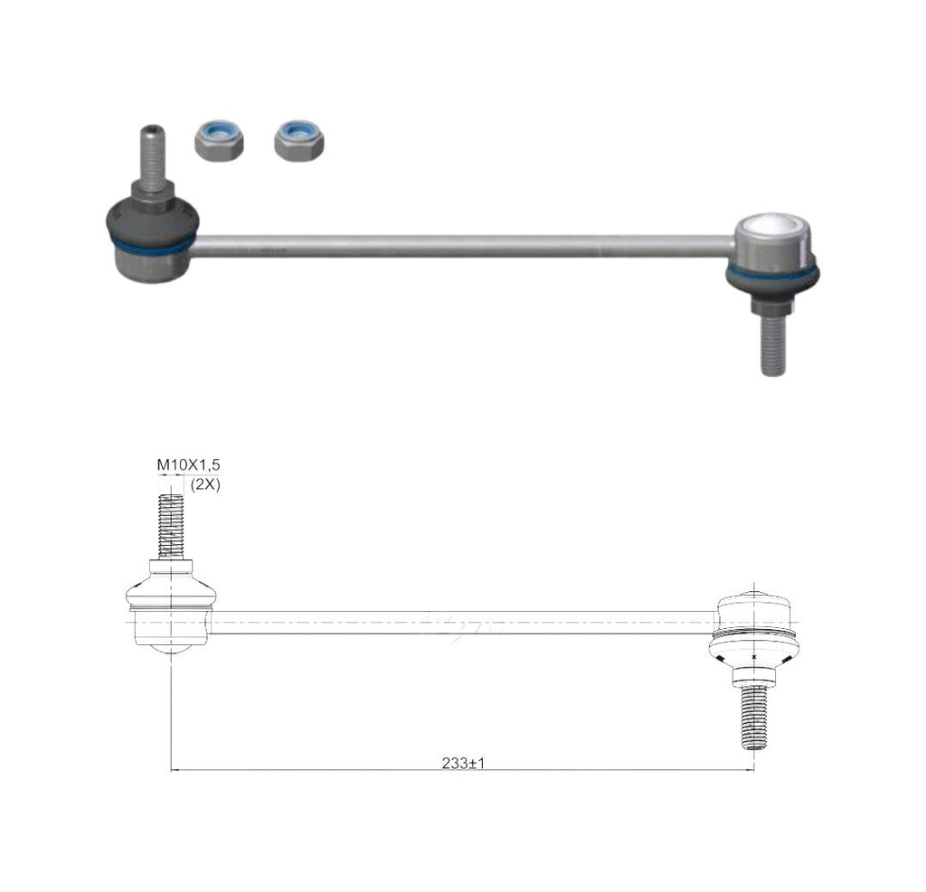 BIELETA BARRA ESTAB. DEL HYUNDAI KIA 2008-2017 IZQ 