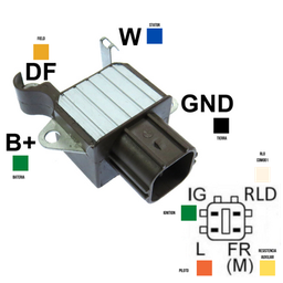 [07GA162] REGULADOR INTELIGENTE TOYOTA RAV 4 2.4 2005-2013 CAMRY 2.4 COROLLA 2.2 2005-06 LEXUS RX350 3.5 12V 14.3V TIPO:B RLO 126600-3020 VR-H2005-95 330529