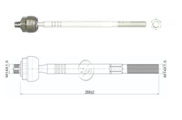 [51ZM-17011002] TERMINAL AXIAL FIAT IDEA 07 PALIO 01-08 SIENA 01-08 STRADA 99-09 TEMPRA L:268 RC: M14-1 50 RP: M14-1 50 TP:86N.M