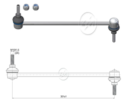 [51ZM-37011055] BIELETA BARRA ESTAB. DEL PEUGEOT 306 