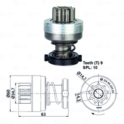 [858563903] BENDIX MERCEDES BUS 914 MOTOR OM 9D