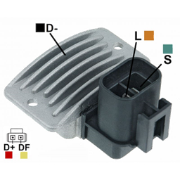 [07GA128] REGULADOR KIA CARNIVAL 2.9 TDI 16V 1999> 12 85 CONECTOR CURVO 2 TIPO POONG SUNG