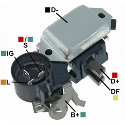 [07GA250] REGULADOR CHEVROLET NKR NPR 12 CONECTOR REDONDO 3 IG-L-S TIPO HITACHI