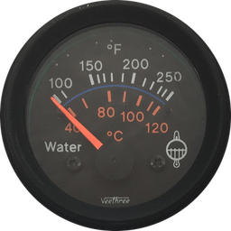 [16270712] MARCADOR TEMPERATURA AGUA ELECTRICO 12V 40Ø-120Ø ARO NEGRO