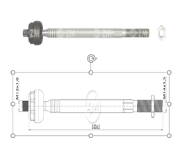 [51ZM-17011069] TERMINAL AXIAL RENAULT TWINGO 1993 - 2007 