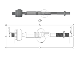 [51ZM-17011671] TERMINAL AXIAL NISSAN SENTRA SUNNY (B16) 200 L:256RC:M14-1 50RP:M12-1 25TP:78N.MTC55N.M 