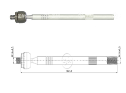 [51ZM-17013050] TERMINAL AXIAL PEUGEOT 206 207 