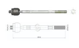[51ZM-17021201] TERMINAL AXIAL AUDI Q7 2006 - 2015 VOLKSWAGEN VW AMAROK TOUAREG L:287RC:M16-1 50RP:M16-1 50TP:119N.MTC132N.M
